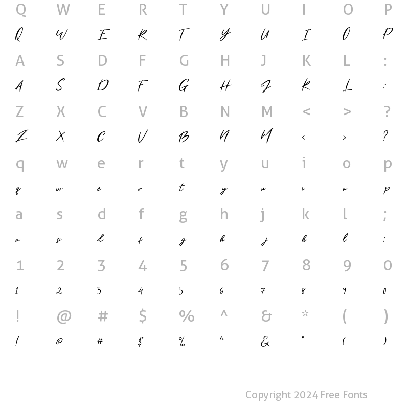 Character Map of Jarhead Regular