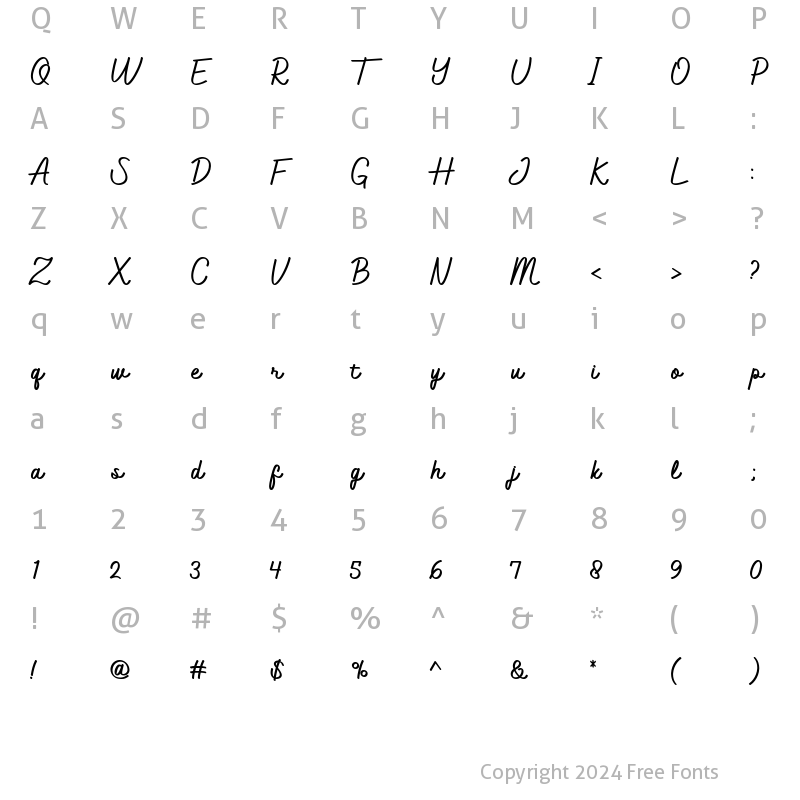 Character Map of Jathafa Bold