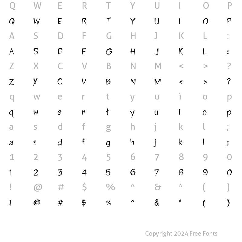 Character Map of Jawbox Medium