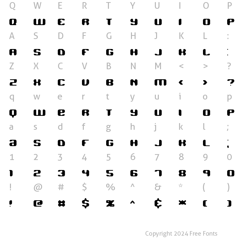 Character Map of Jawbreaker BRK Regular