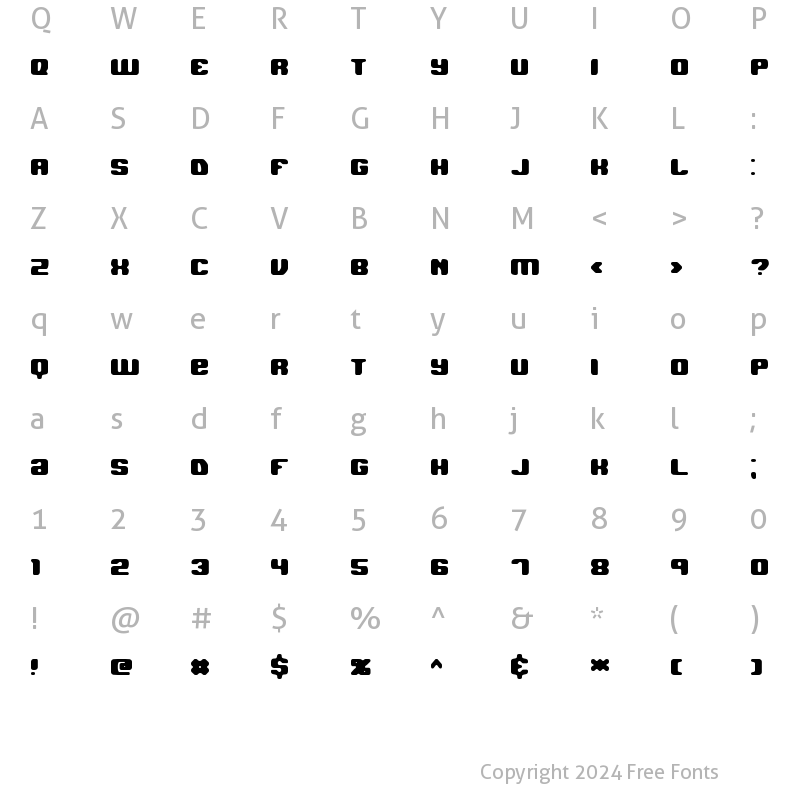 Character Map of Jawbreaker Hard BRK Regular