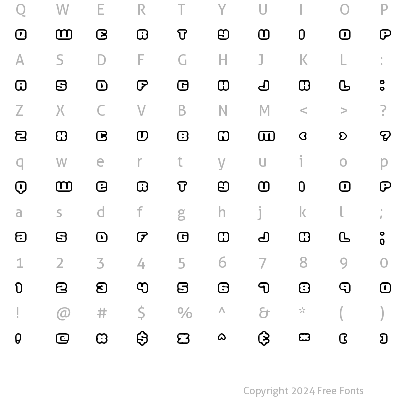 Character Map of Jawbreaker OL1 BRK Regular