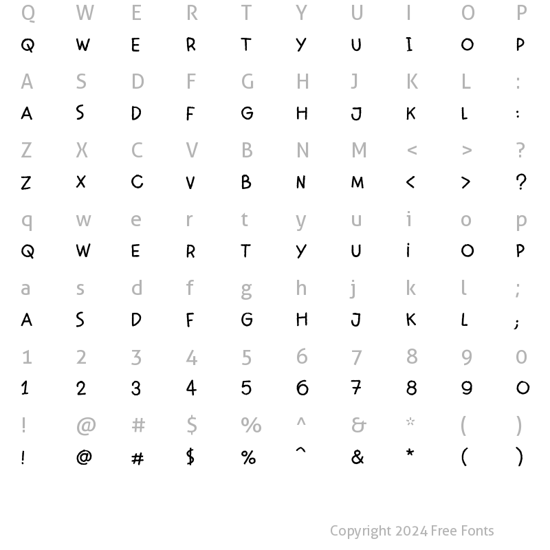 Character Map of JazzyCroquette Bold