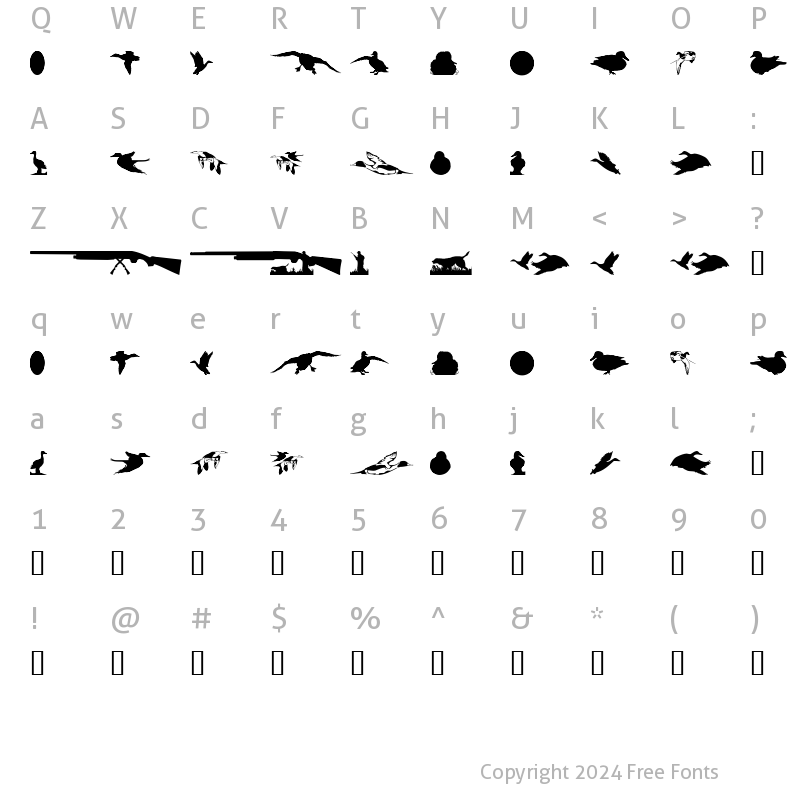 Character Map of JCdux Regular