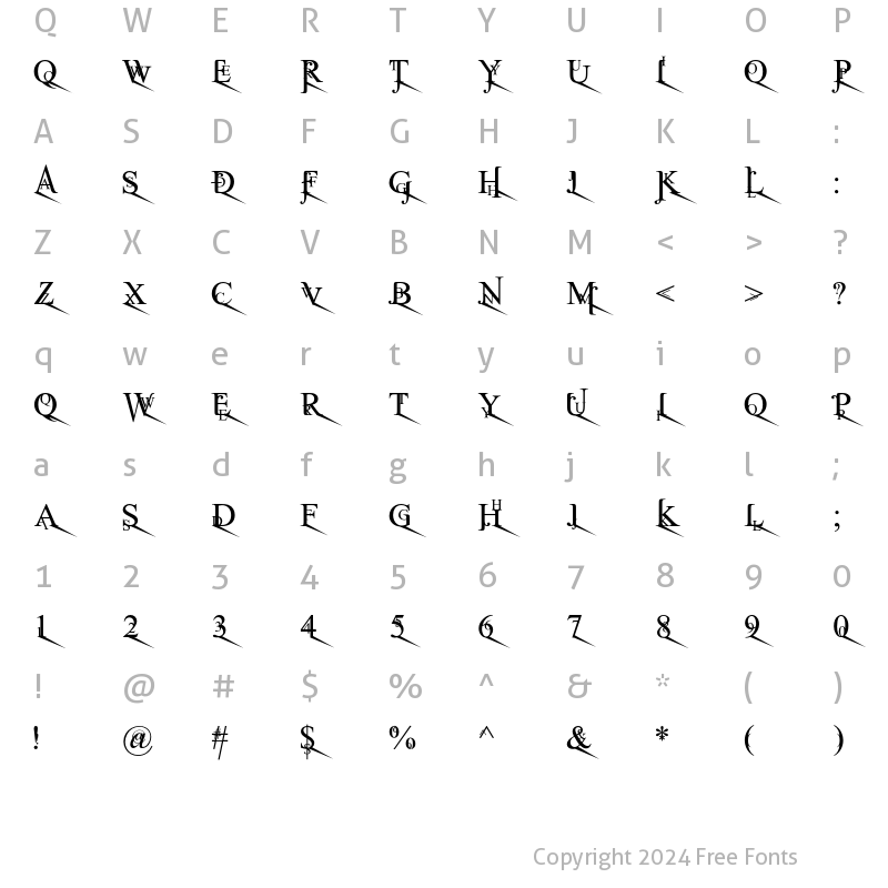 Character Map of Jean Splice LoRite Regular