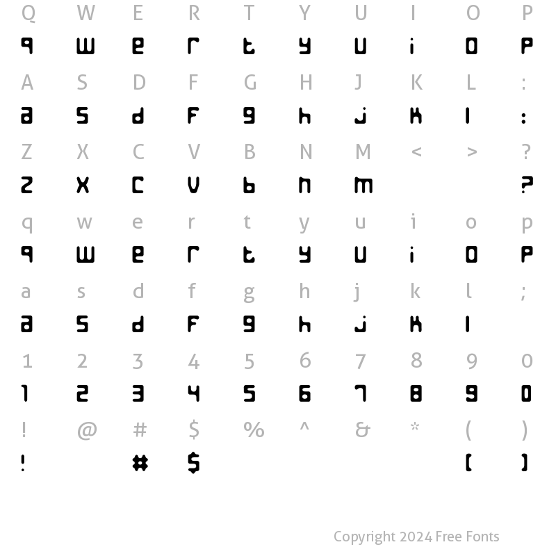 Character Map of Jed the Humanoid Regular