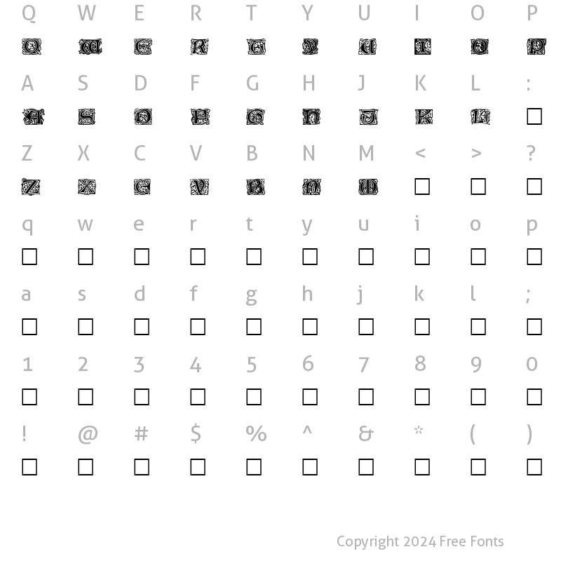 Character Map of JeffNichols Regular