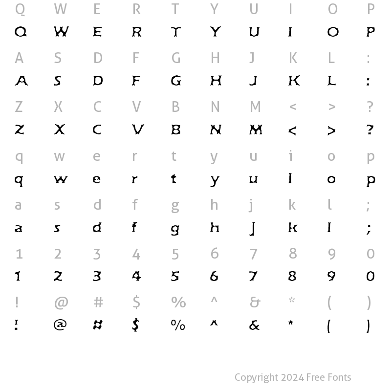 Character Map of Jekyll (BRK) Regular