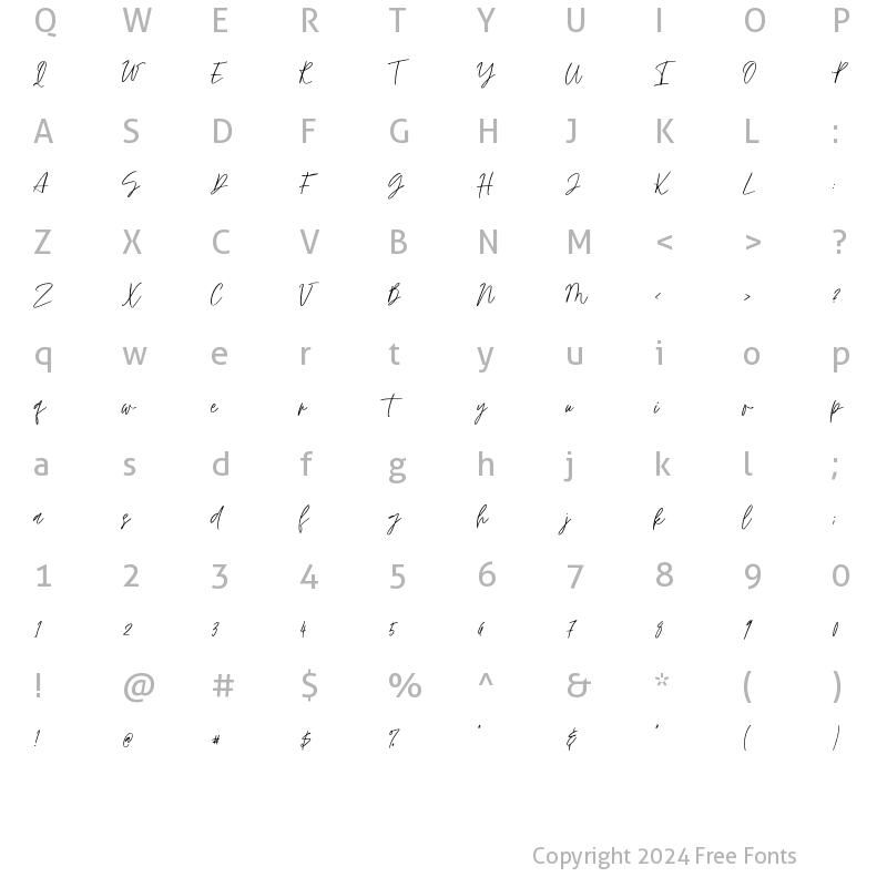 Character Map of Jelly Cloud Regular