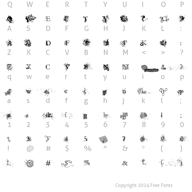 Character Map of Jellyka  Evan & Estrya > Regular