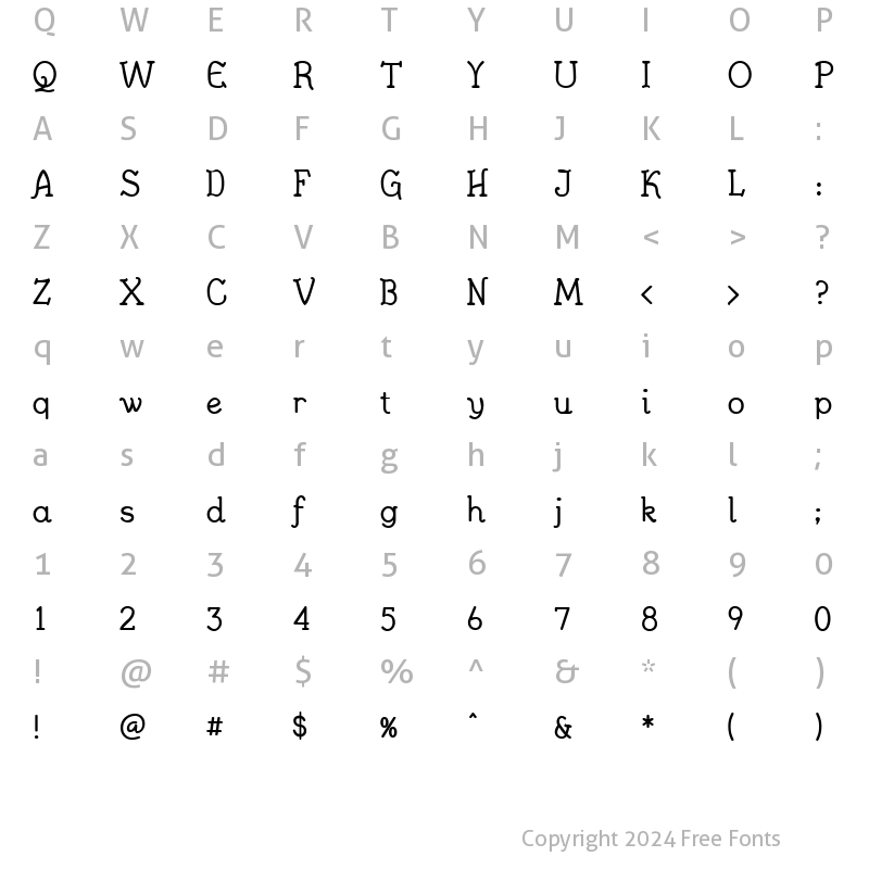 Character Map of JennerikInfml Bold