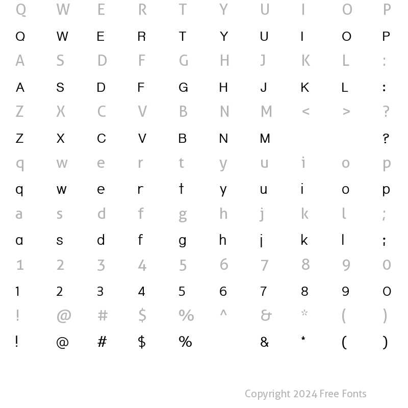 Character Map of Jeorg SemiBold