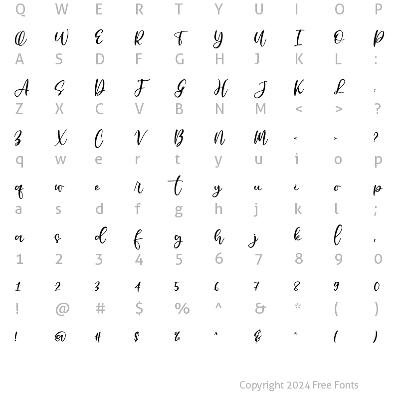 Character Map of Jerlista Siny Regular