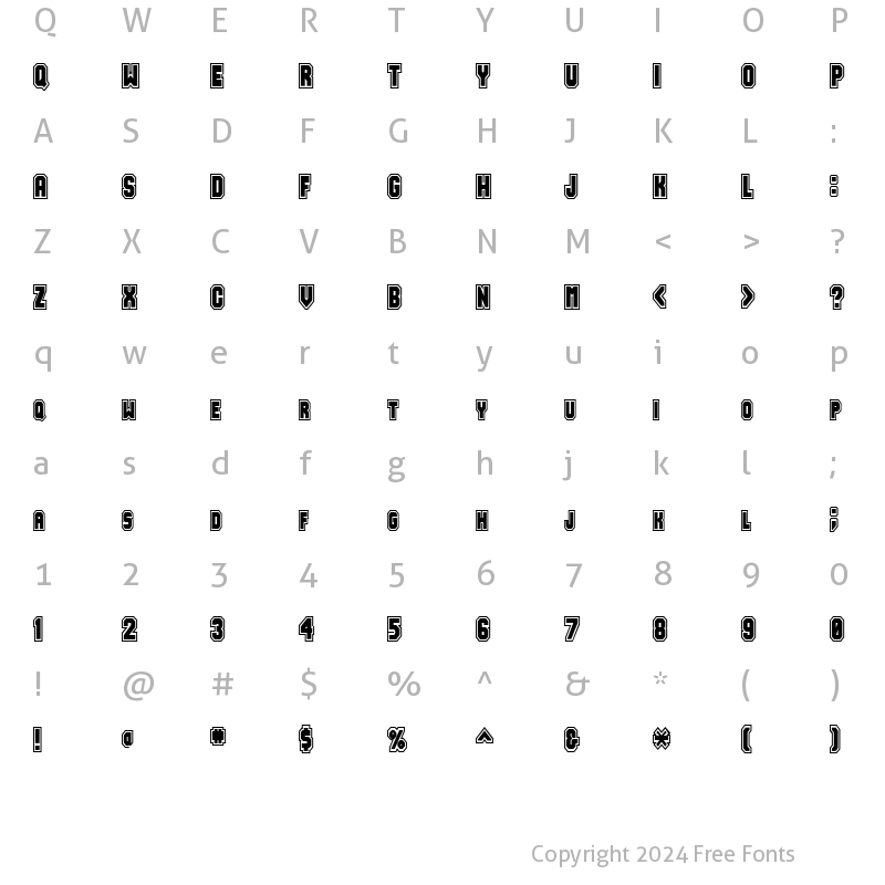 Character Map of Jersey-Condensed Normal