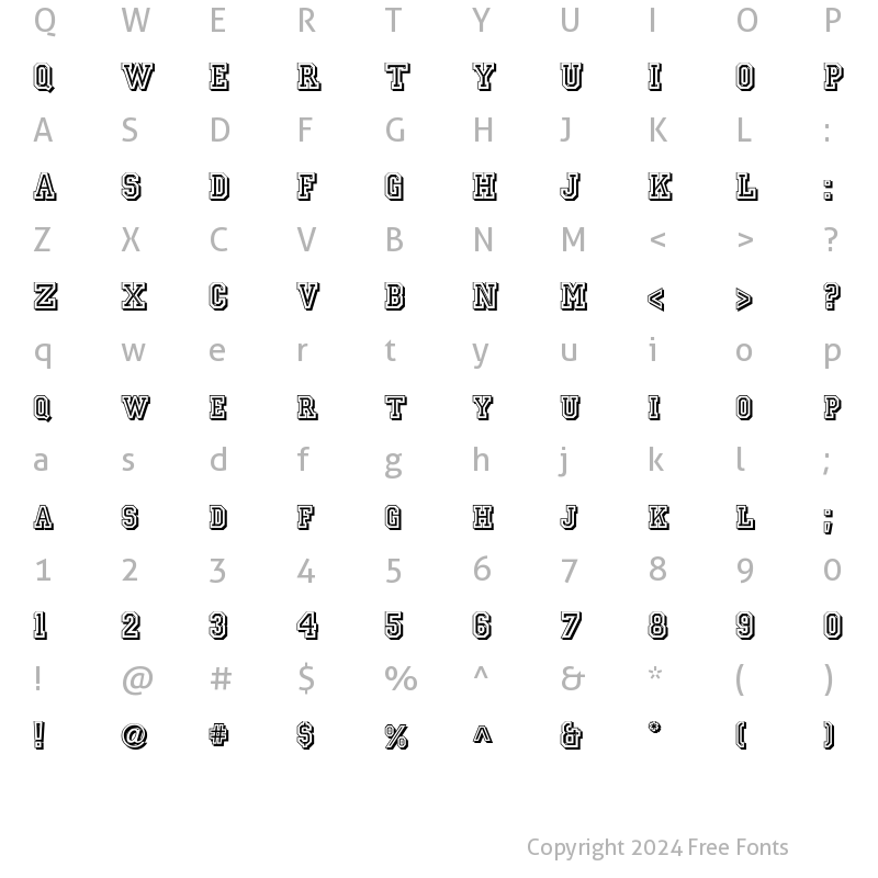 Character Map of JerseyLetters Regular