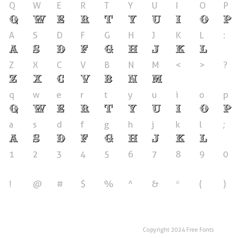 Character Map of JFSpringFair Regular