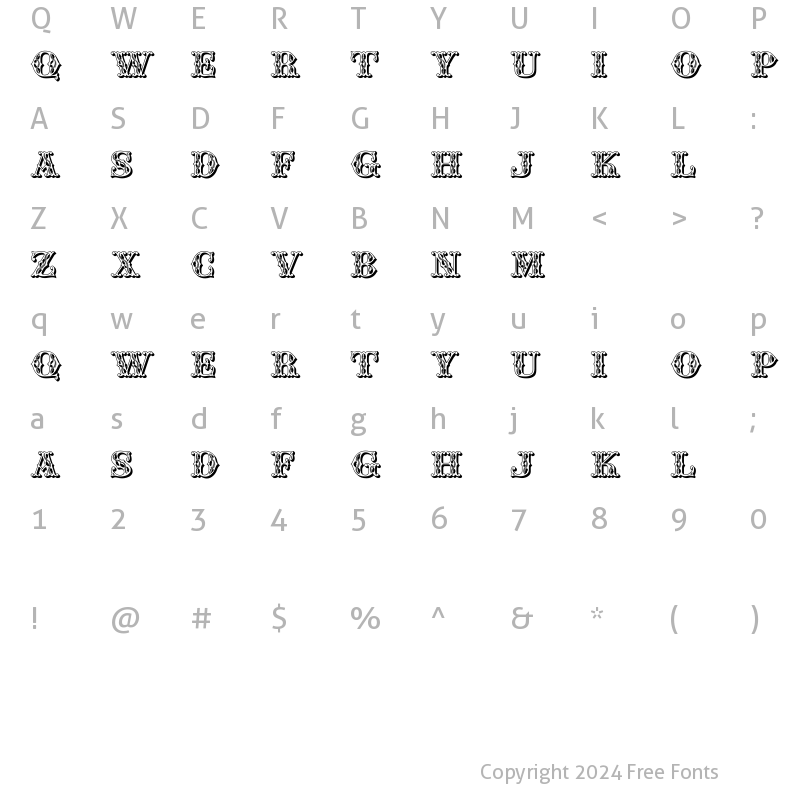 Character Map of JFWinterFair Regular