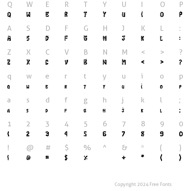 Character Map of JI Fajita JI Fajita