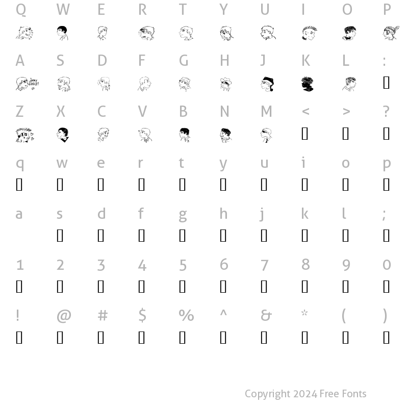 Character Map of JimmyDoodles Regular