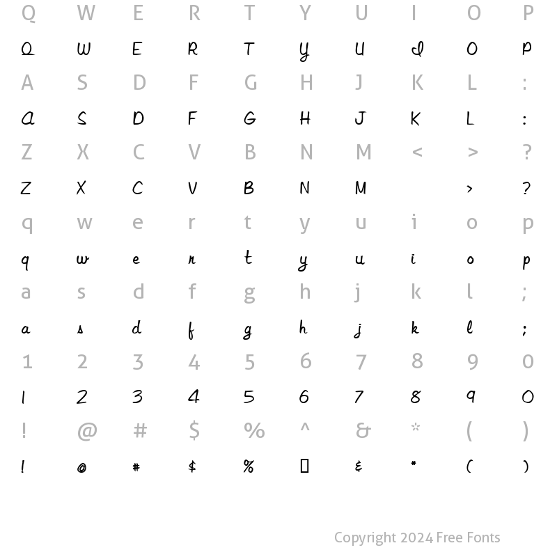 Character Map of JitterScriptSSK Bold