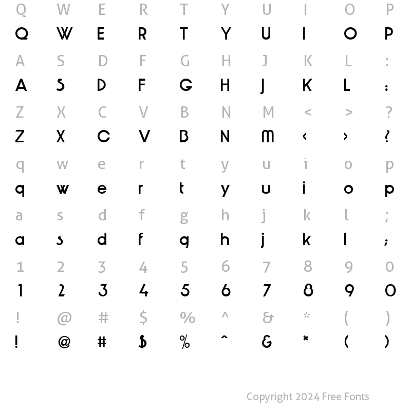 Character Map of JoeLouis Normal