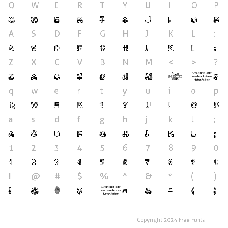 Character Map of Joggle Regular Regular