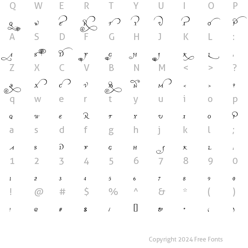 Character Map of John Speed Regular