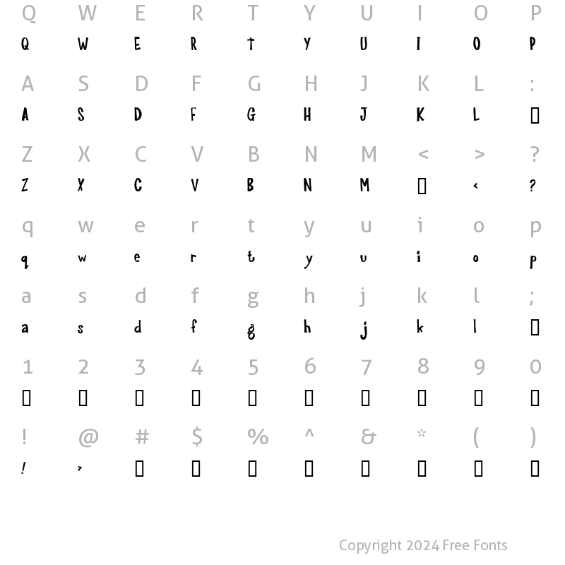 Character Map of Joinks! Regular