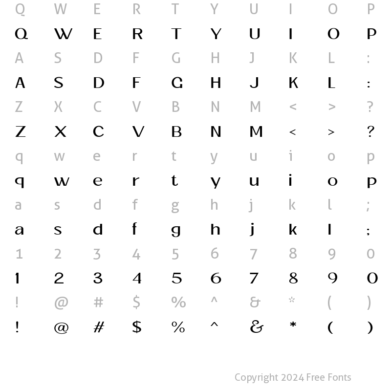 Character Map of Jollin Family Light Expand