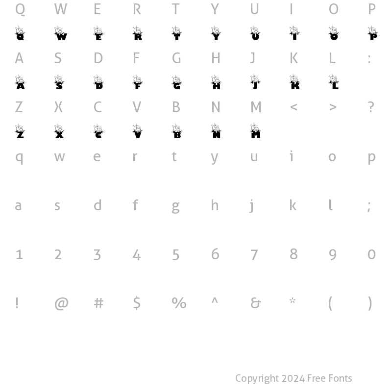 Character Map of Jolly Santa Regular