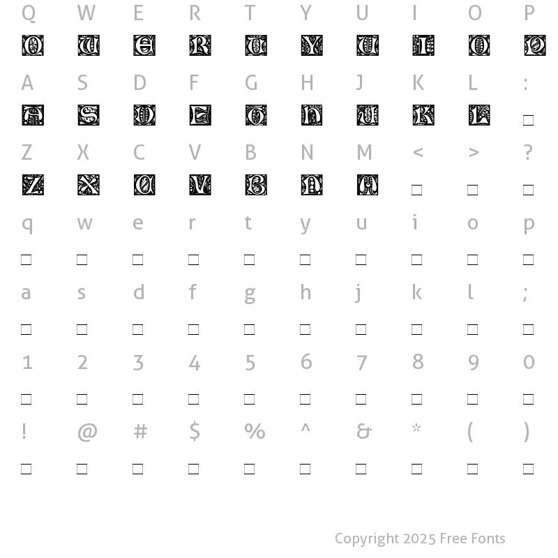 Character Map of Jongeleur Medium