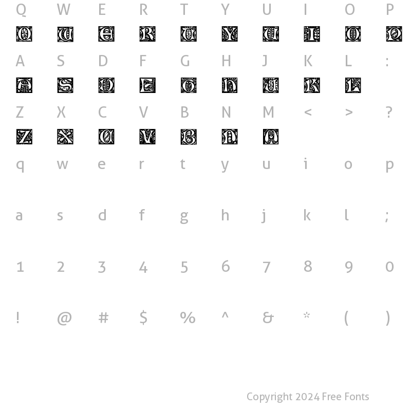 Character Map of Jongeleur Regular