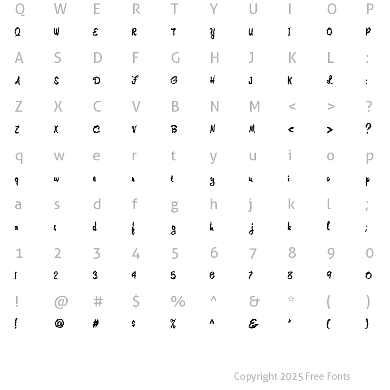 Character Map of Jongleur Regular