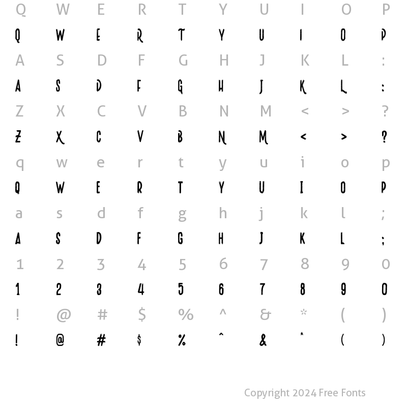 Character Map of Josefina Regular