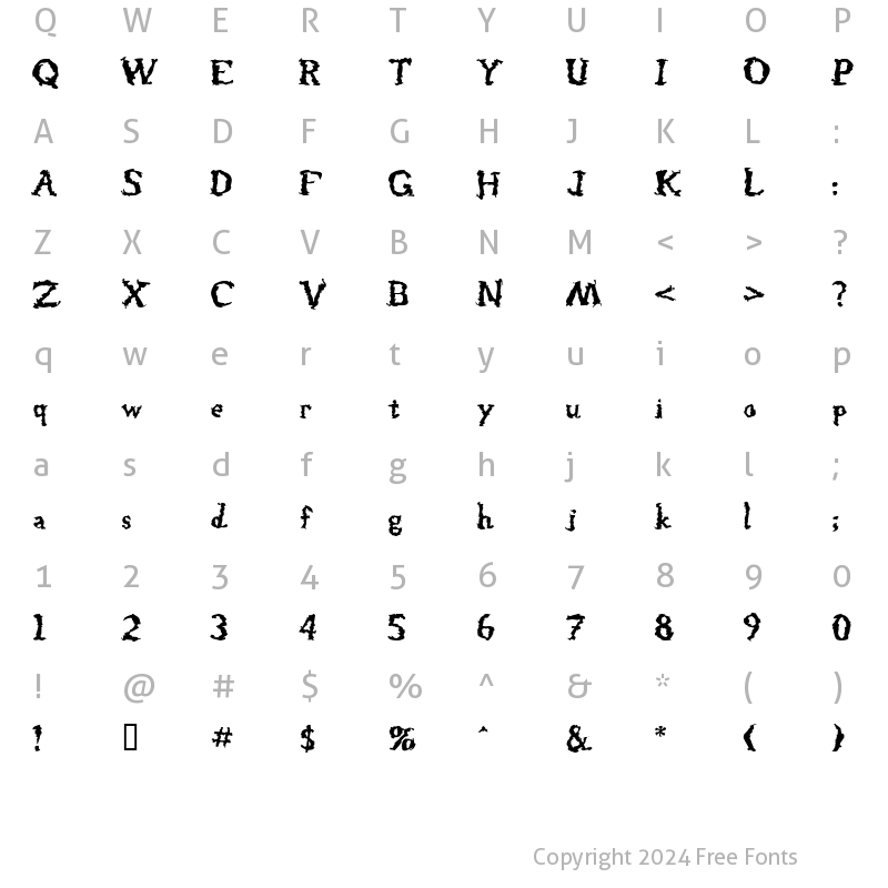 Character Map of Josselyn Regular