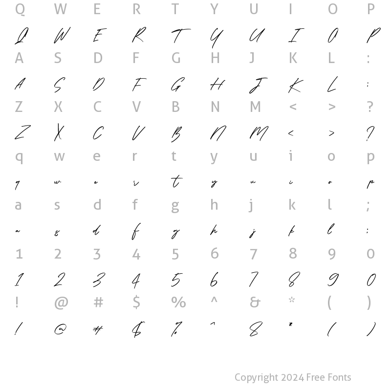 Character Map of Jourke Regular