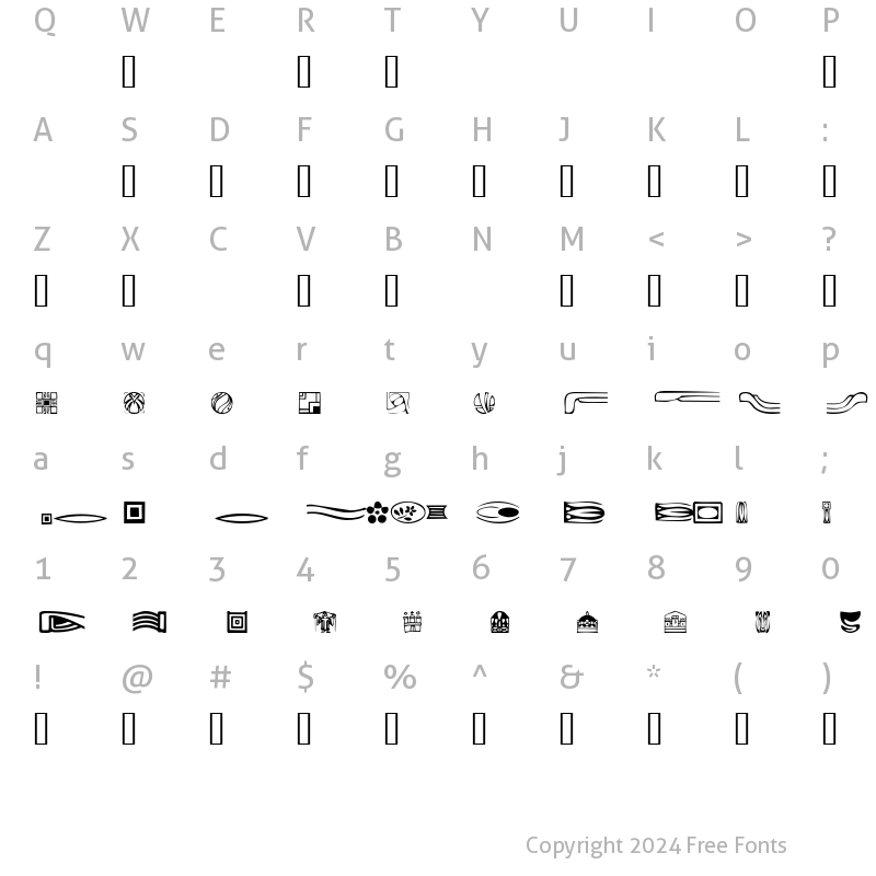 Character Map of JournalDingbatsSixSSi Regular