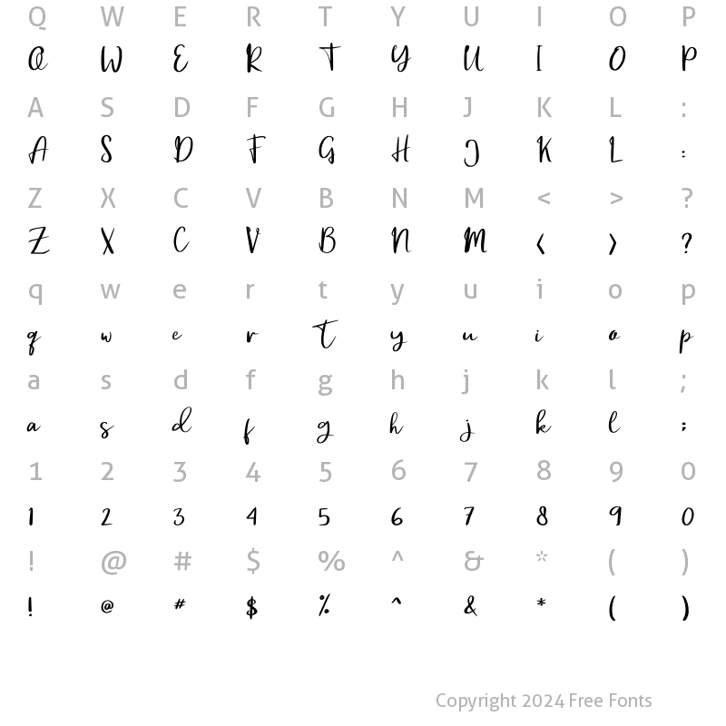 Character Map of Journalistfont Regular