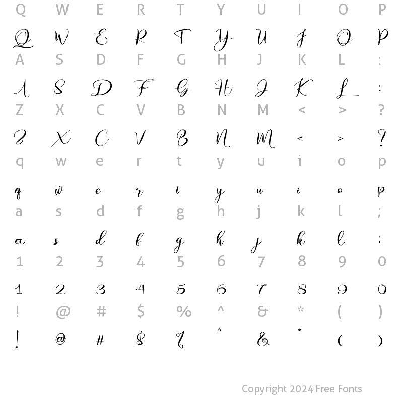 Character Map of Joy of Christmas Regular