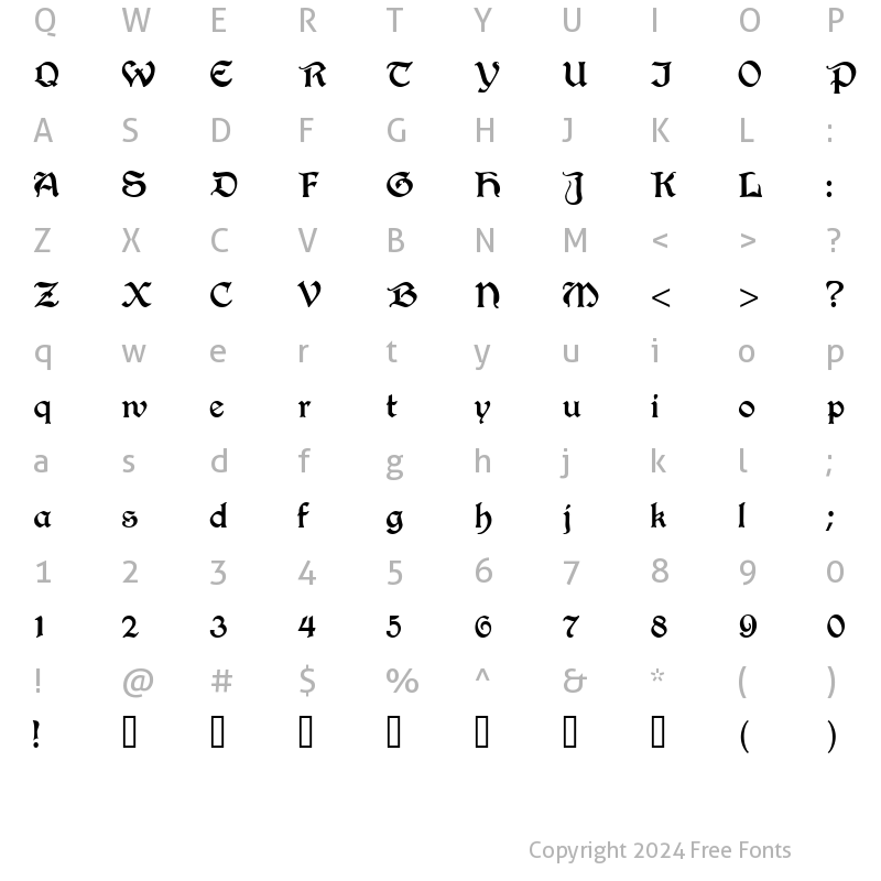 Character Map of Joyeuse? Regular