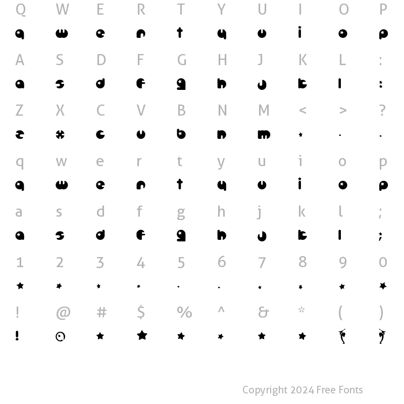 Character Map of Jr.Popstar Regular