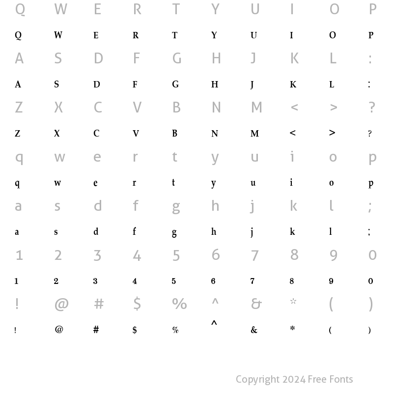 Character Map of JS Rapee Bold