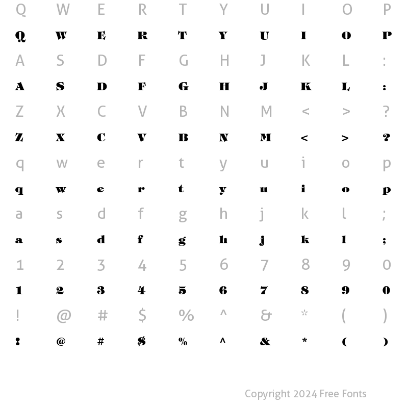 Character Map of JS Samurai Normal