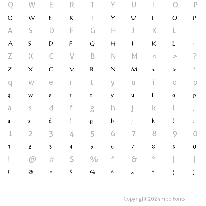 Character Map of JS Sarunya Normal