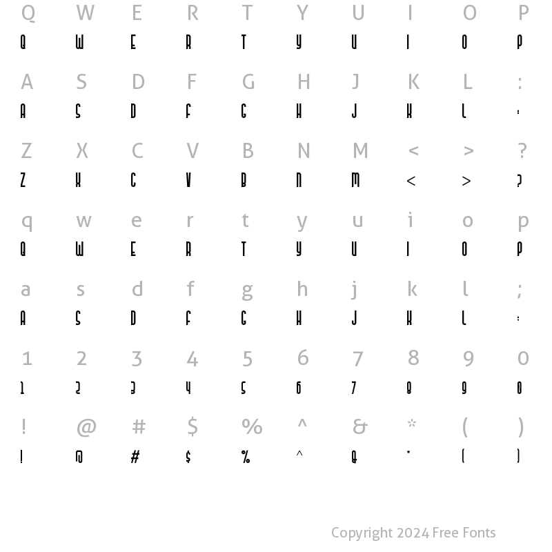 Character Map of Juangkans Regular