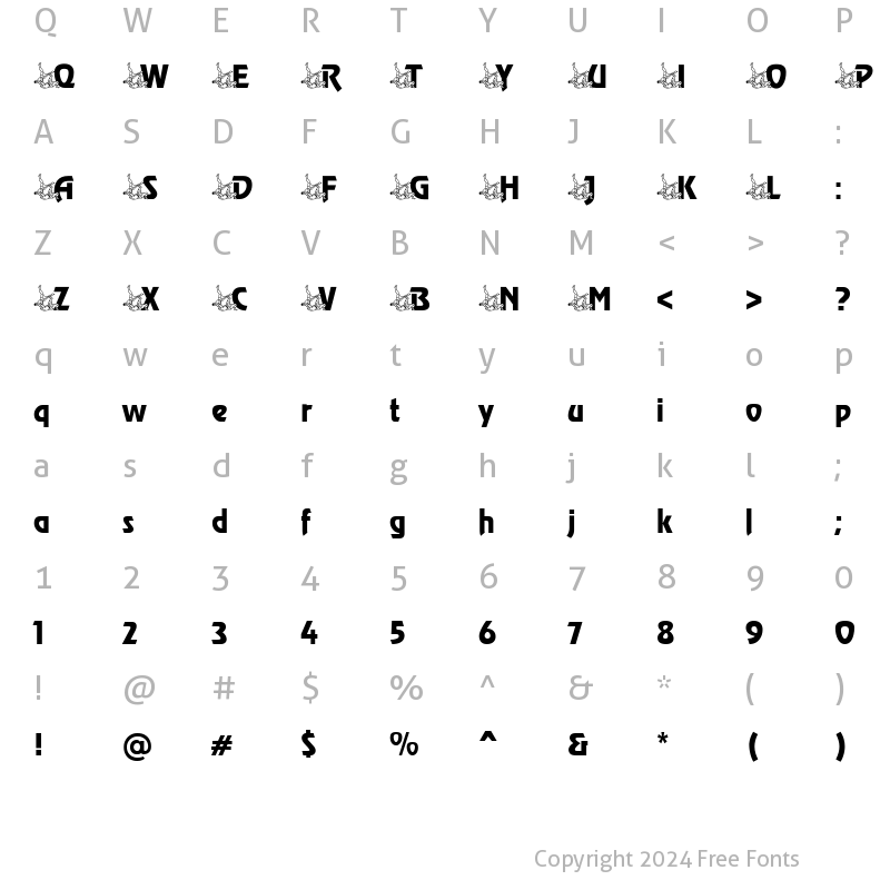 Character Map of Judo Becker Normal