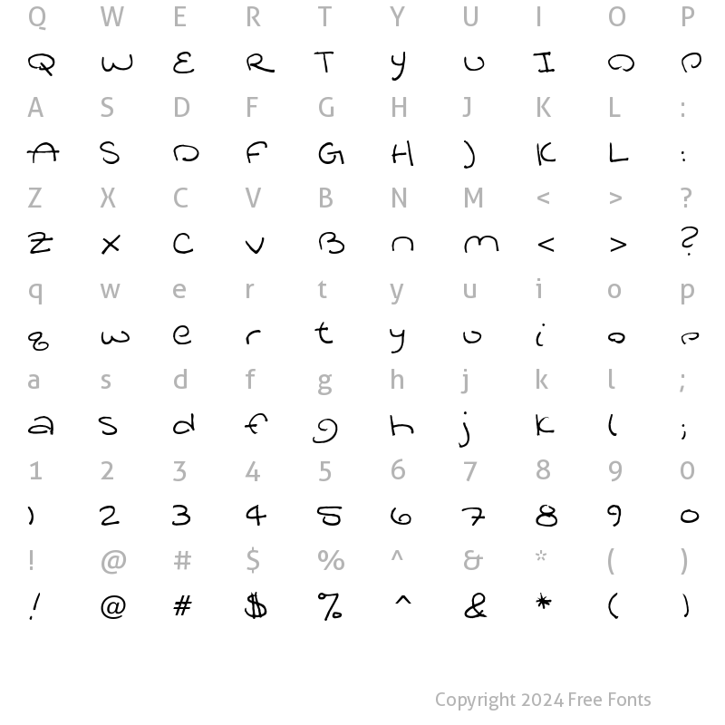 Character Map of Jukay BTN Regular