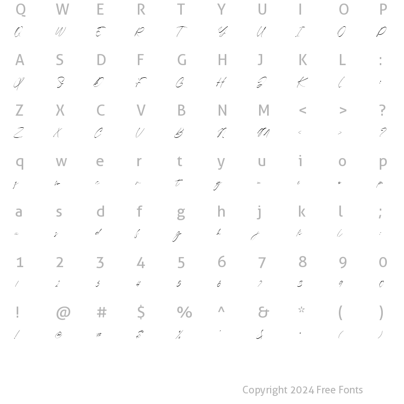 Character Map of Jules Otonomi Regular