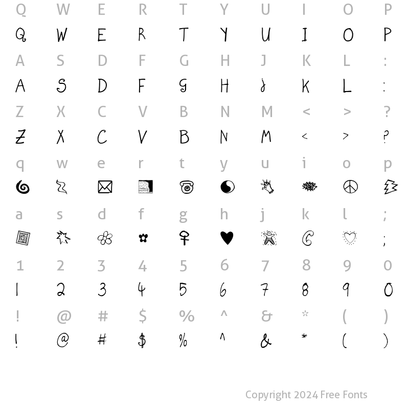 Character Map of JULES P.C. WIMMIN Regular