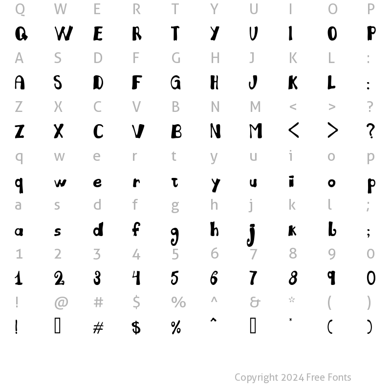 Character Map of Juliana Light